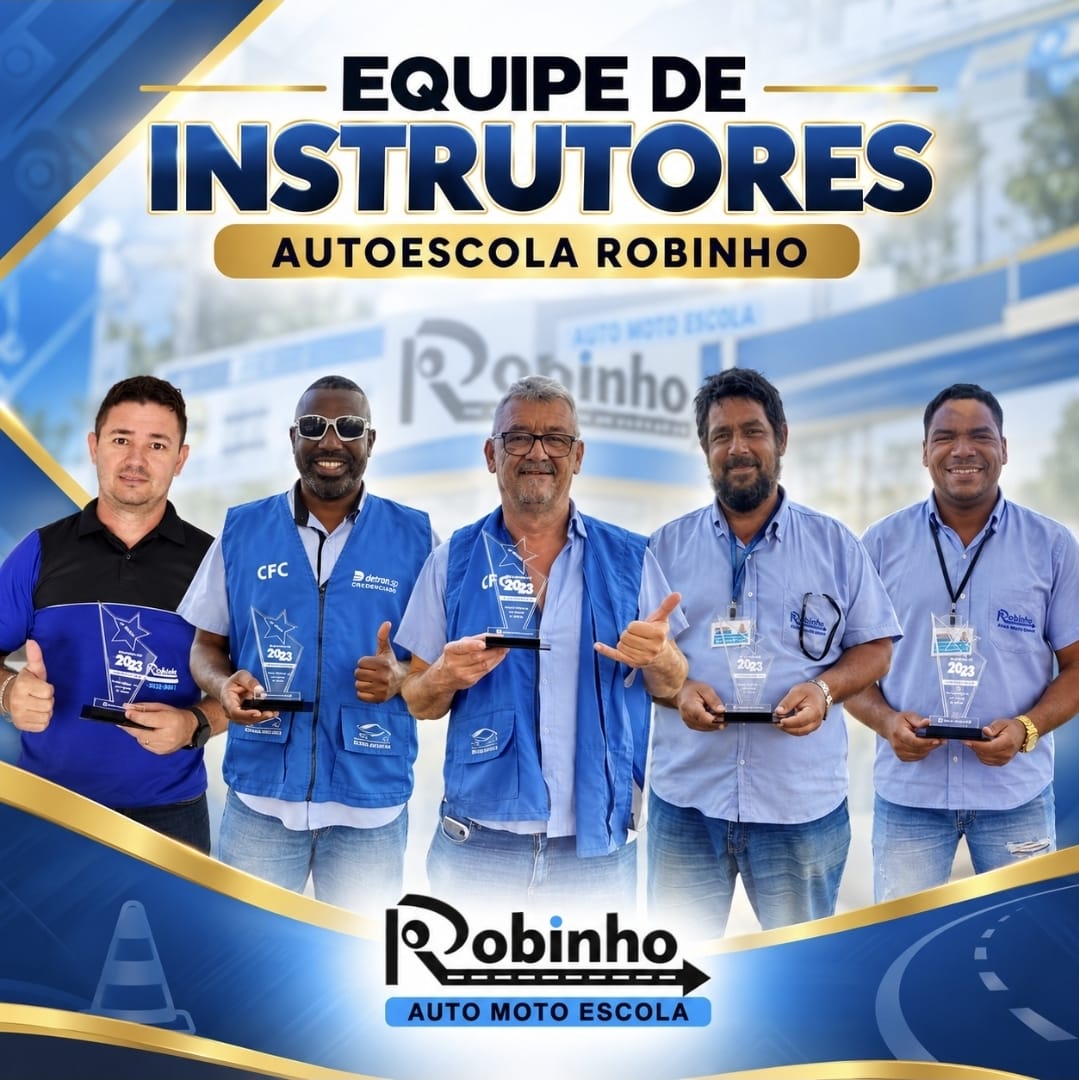 Equipe de instrutores da Autoescola Robinho
